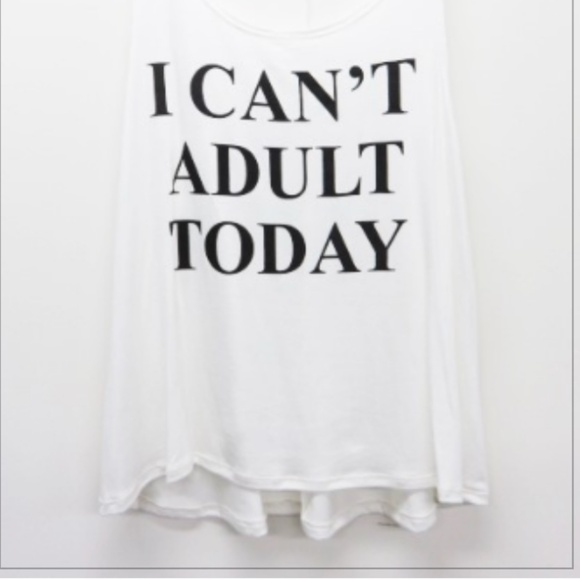 I CANT ADULT TODAY TANK TOP - Picture 2 of 2